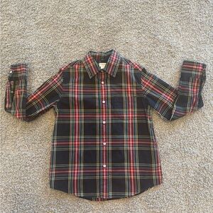 J.Crew Factory Crewcuts Tartan Plaid Button Down Shirt, Sz 8